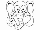 Elephant Mask Printable Template Masks Fun Coloring Maska Slon Cut Clip Clipart Clipartbest Cliparts sketch template