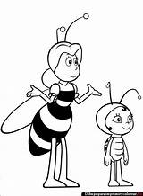 Maya Bee Coloring Pages Colorear Abeja sketch template
