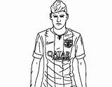 Neymar Jr Pages Coloring Messi Step Drawing Getdrawings Categories Football sketch template