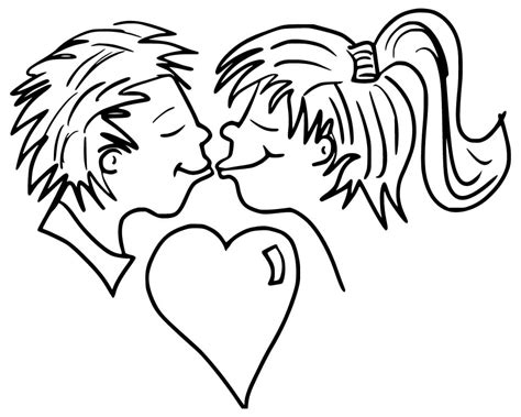 kissing couple coloring page  printable coloring pages  kids