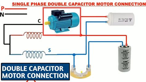 double capacitor motor connection youtube