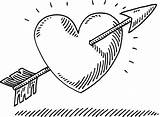Heart Pfeil Arrow Zeichnen Ausmalbilder Herzen Ausmalen Malvorlagen Drucken sketch template