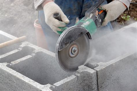 safety tips  cutting concrete blocks
