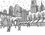 Rockefeller Coloring Center Color Facts Fun City York Skating Click sketch template