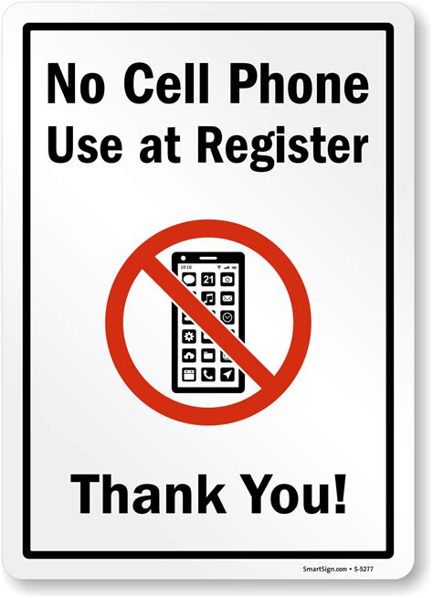 cell phone   register sign sku