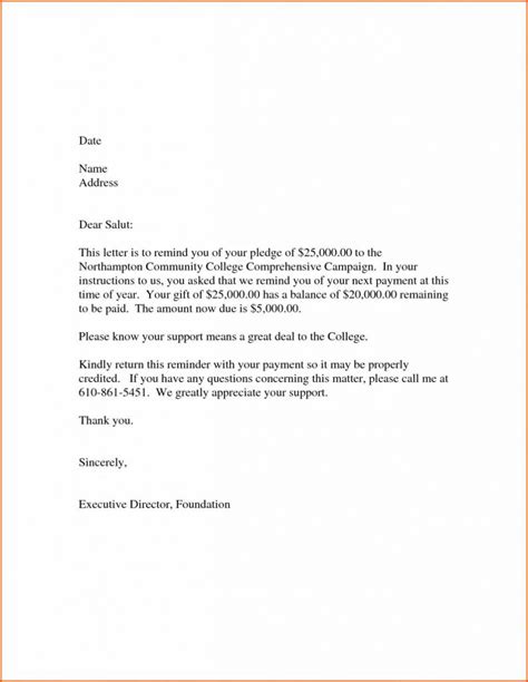 donation reminder letter template examples letter template collection