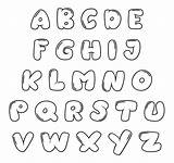 Bubble Letters Font Alphabet Letter Printable Colored Printablee sketch template