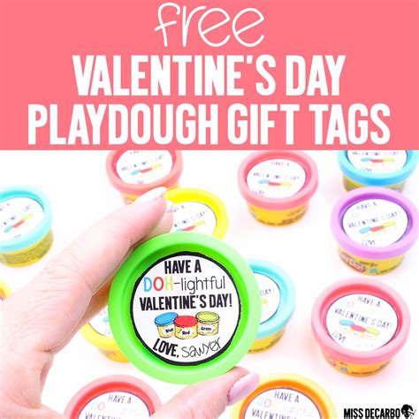 valentines day playdough gift tags  decarbo