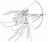 Archer Coloring Pages Artemis Female Coloriage Fantasy Shinto Elven Justice Color Getdrawings Sketch Deviantart Template Choisir Tableau Un sketch template