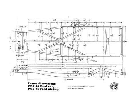 ford frame measurements