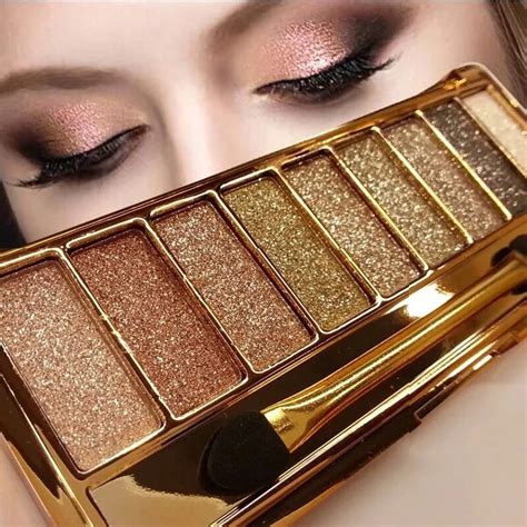 Makeup 9 Colors Diamond Bright Eyeshadow Nude Smoky Palette Cosmetics