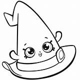 Hat Coloring Pages Kids Shopkins sketch template