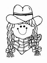 Cowgirl Template Coloring Pages Girls sketch template