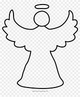 Angel Christmas Line Coloring Pngfind Tree sketch template