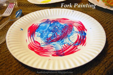 hooked  pinterest kid craft plastic fork painting