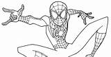 Spider Verse Morales Spiderman sketch template