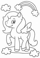 Rainbow Pony Coloring Pages sketch template