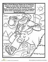 Bunyan Activities Ox Social Folktale Pecos sketch template