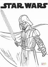 Coloring Wars Star Pages Darth Vader Lightsaber Color Printable Book Coloriage sketch template