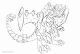 Digimon Drawing Line Coloring Pages Metalgreymon Kids Printable sketch template
