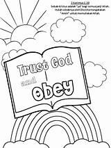 Coloring Trust Sunday School Bible Pages Activities Lessons Obey God Kids Printable Children Activity Sheets Church Crafts Preschool Jesus Toddler sketch template
