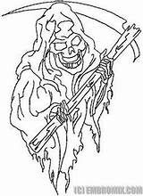 Reaper Grim Outlines Skull Embroidery sketch template