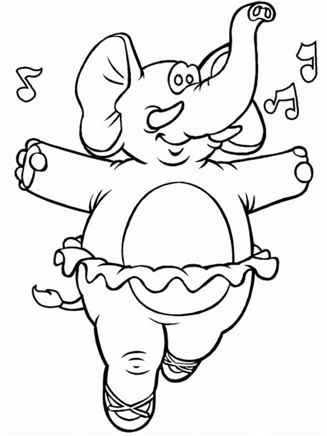 printable cute baby elephant coloring pages  kids