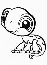 Coloring Pages Lizard Kids Big Cute Eyes Animals Reptiles Printable Colouring Reptile Cartoon Eyed Animal Dragon Lizards Drawing Small Unique sketch template