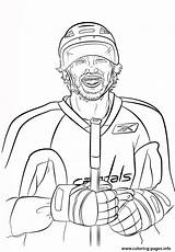 Hockey Ovechkin Coloring Nhl Pages Alex Messi Kevin Durant Printable Lionel Sport Print Brady Tom Color Clipart Drawing Sports sketch template