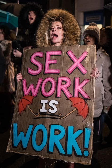 hundreds of prostitutes on strike as they protest unfair