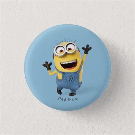 despicable minion button   words despicable