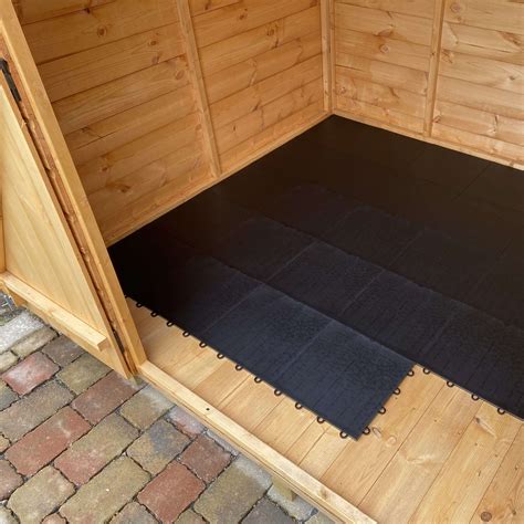 shedbase hard standing floor tiles large shed pack black garage