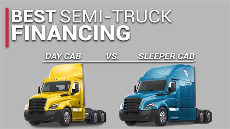 semi truck financing day cab   sleeper cab commercial fleet
