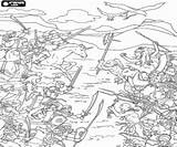 Narnia Battle Coloring Pages Chronicles Oncoloring sketch template