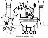 Peppa Knight Folklore Shinning Courageous Village sketch template