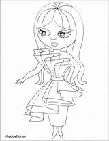 Coloring Nicole Doll Paper Dress Florian Crafting Little Pages Created Sunday May sketch template
