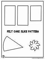 Slice Felt Cake Pattern Food Tutorial sketch template