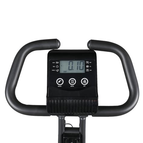 speed manual adjustment folding exercise bike  monitor black