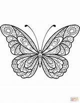Butterfly Zentangle Coloring Pages Supercoloring Papillon Printable Dessin Dot Par Color Drawing Insects sketch template