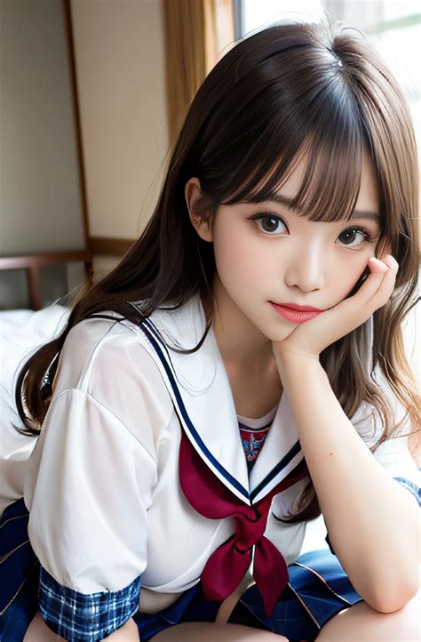 1girl Japanese Gravure Model Mideum Straight Hair Bangs Pale Skin