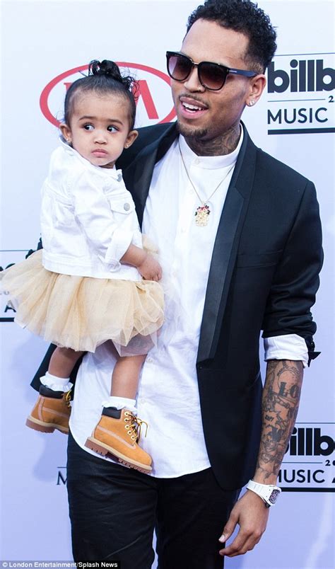 chris brown dotes over daughter royalty at billboard music awards daily mail online