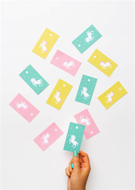 printable unicorn gift tags