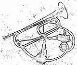 Civil Bugle Clker sketch template