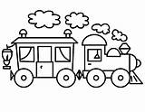 Kereta Mewarnai Tk Sederhana Kartun Diwarnai Belajar Putih Paud Stasiun sketch template