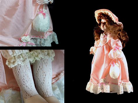 Porcelain Doll Dan Dee Collector S Choice Victorian Pink Dress 16