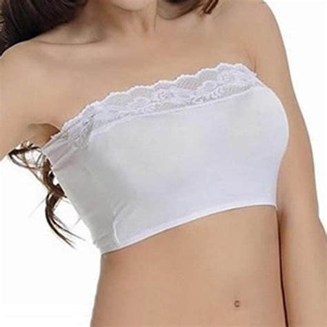 buy womens lady strapless boob tube top bandeau bra