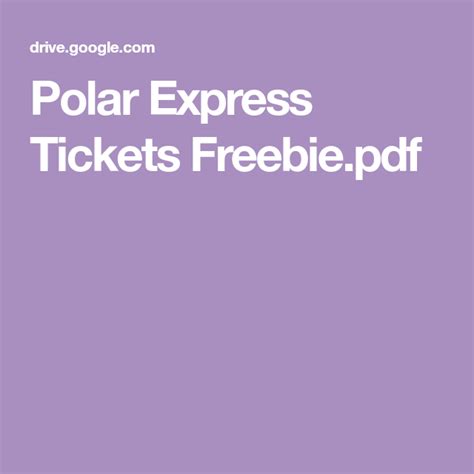 polar express  freebiepdf polar express  polar