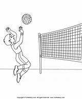 Volleyball Coloring Sports Activities sketch template