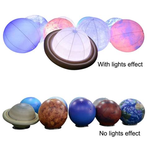inflatable lighting planets solar system  planets sun moon balloons