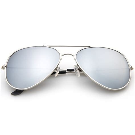 pack silver mirror aviator sunglasses bellechic